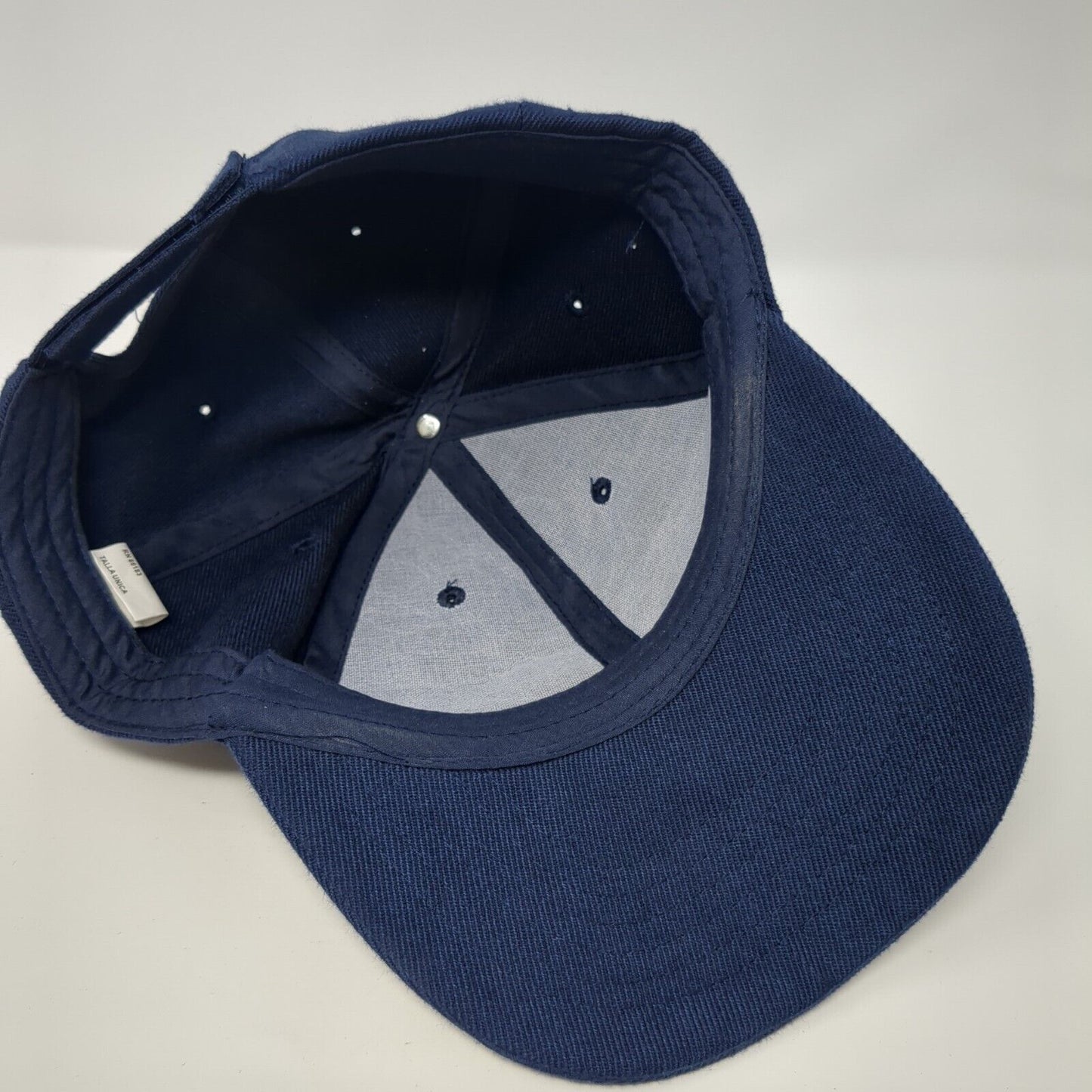 Unbranded Strapback Hat Blue One Size Adjustable Bling Studded 6 Panel Blank