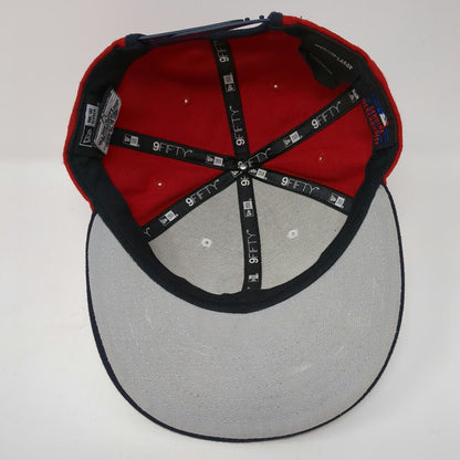 Washington Nationals MLB New Era Snapback Hat White Red Blue L 9FIFTY Flat Brim