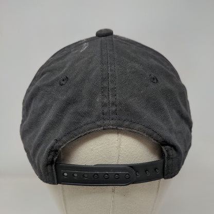 Genuine Dickies Snapback Hat Black One Size Adjustable Solid 6 Panel