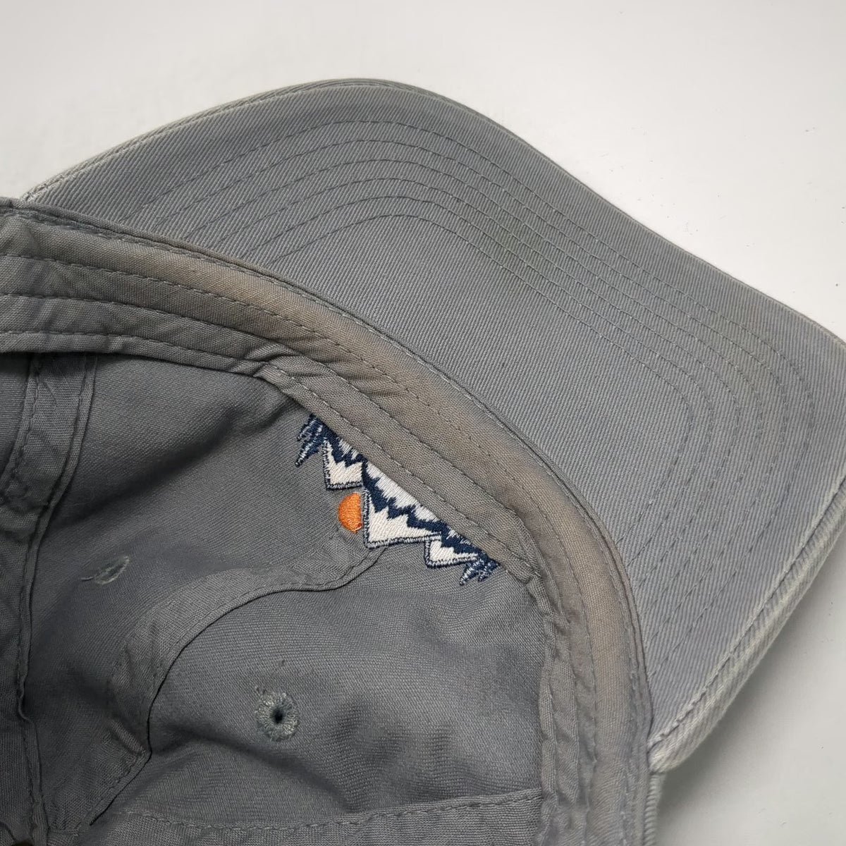 Life is Good Baseball Cap Gray One Size Mountain Embroidery Cotton Slideback Hat