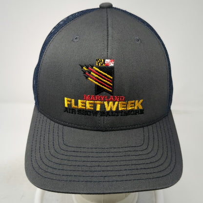 Richardson Trucker Hat Gray One Size Maryland Fleet Week Air Show Baltimore Mesh