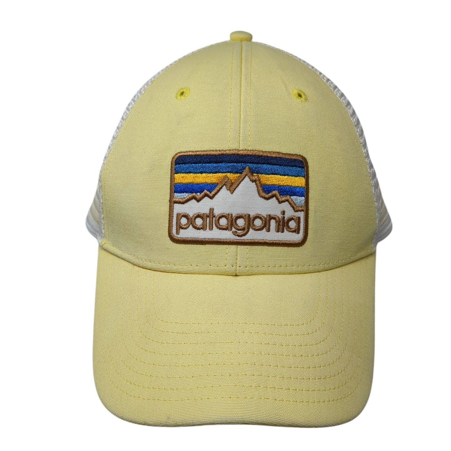 Patagonia Mountain Snapback Trucker Hat Yellow One Size Mesh Back