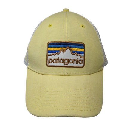 Patagonia Mountain Snapback Trucker Hat Yellow One Size Mesh Back
