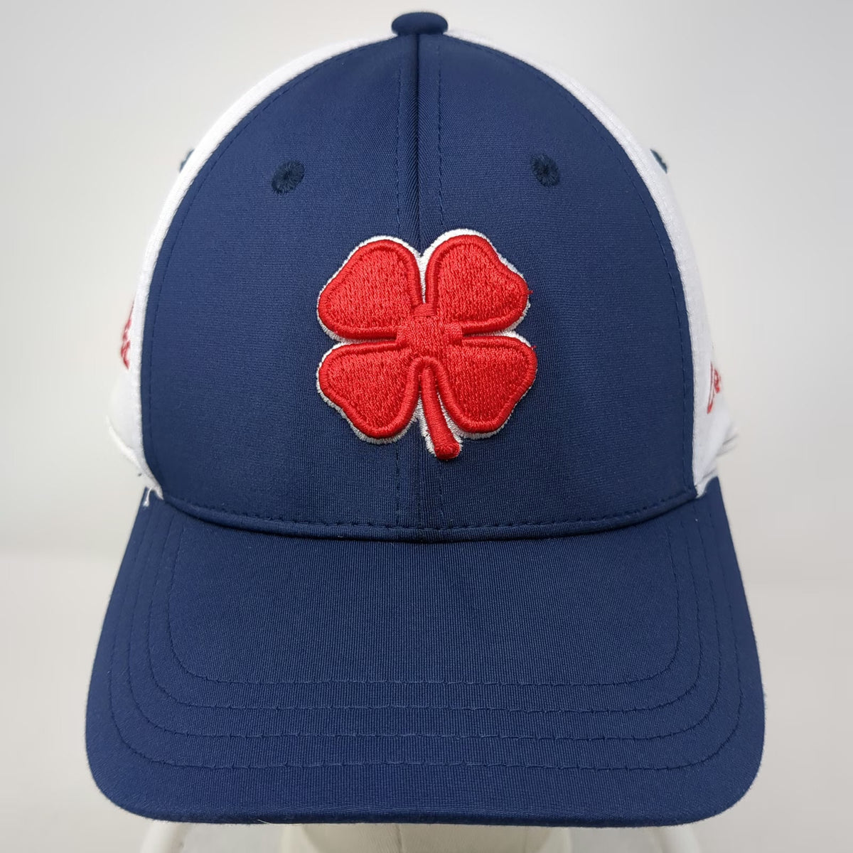 Black Clover Baseball Cap Blue White Red XL Topgolf Live Lucky Clover Logo Hat