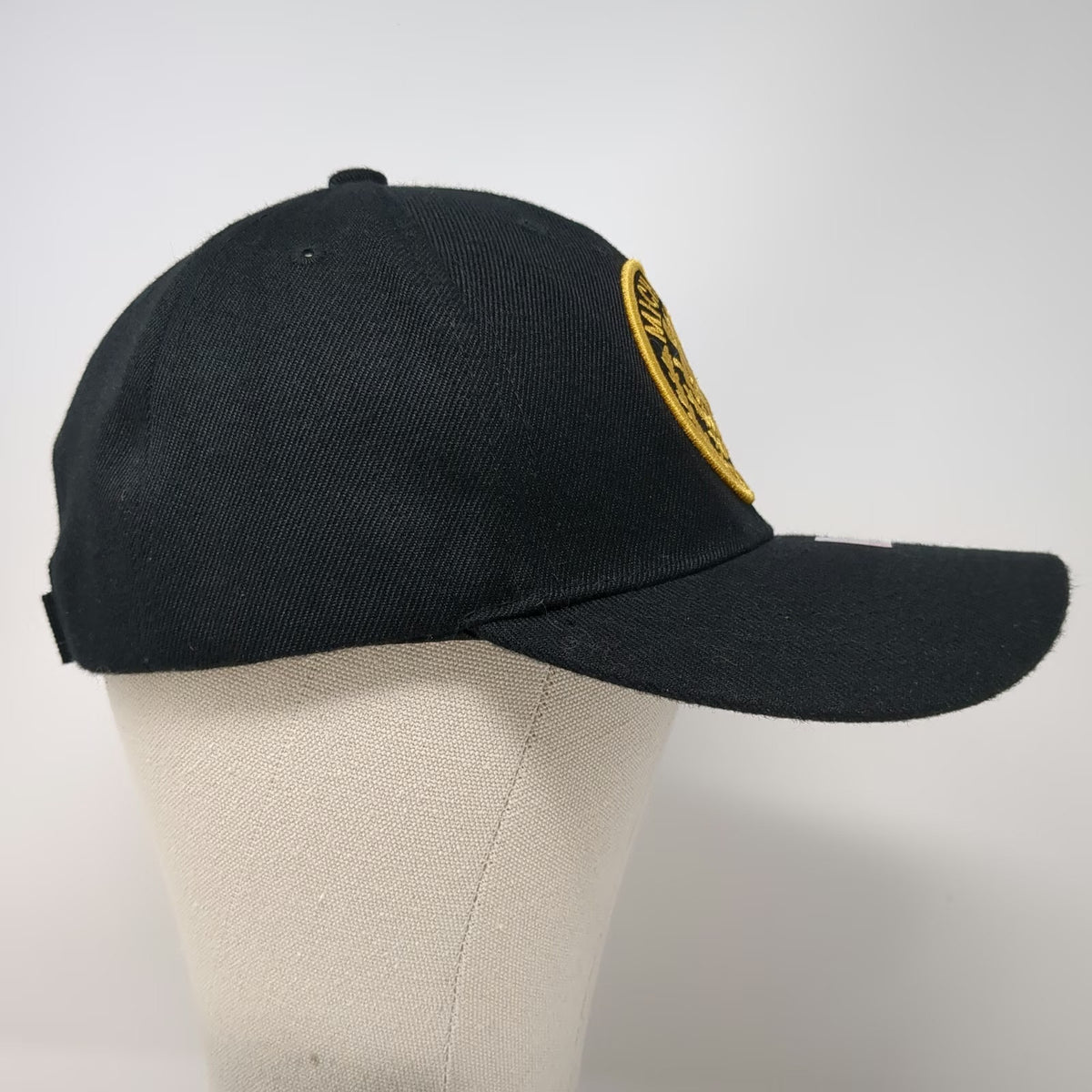 Black Gold Baseball Cap One Size Michoacan Mexico Eagle Snake Strapback Hat