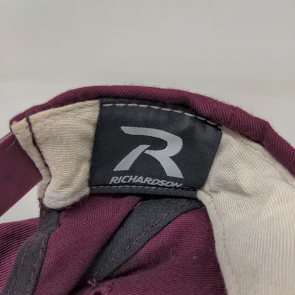 HYL Baseball Snapback Hat Red Burgundy M/L Embroidered Richardson