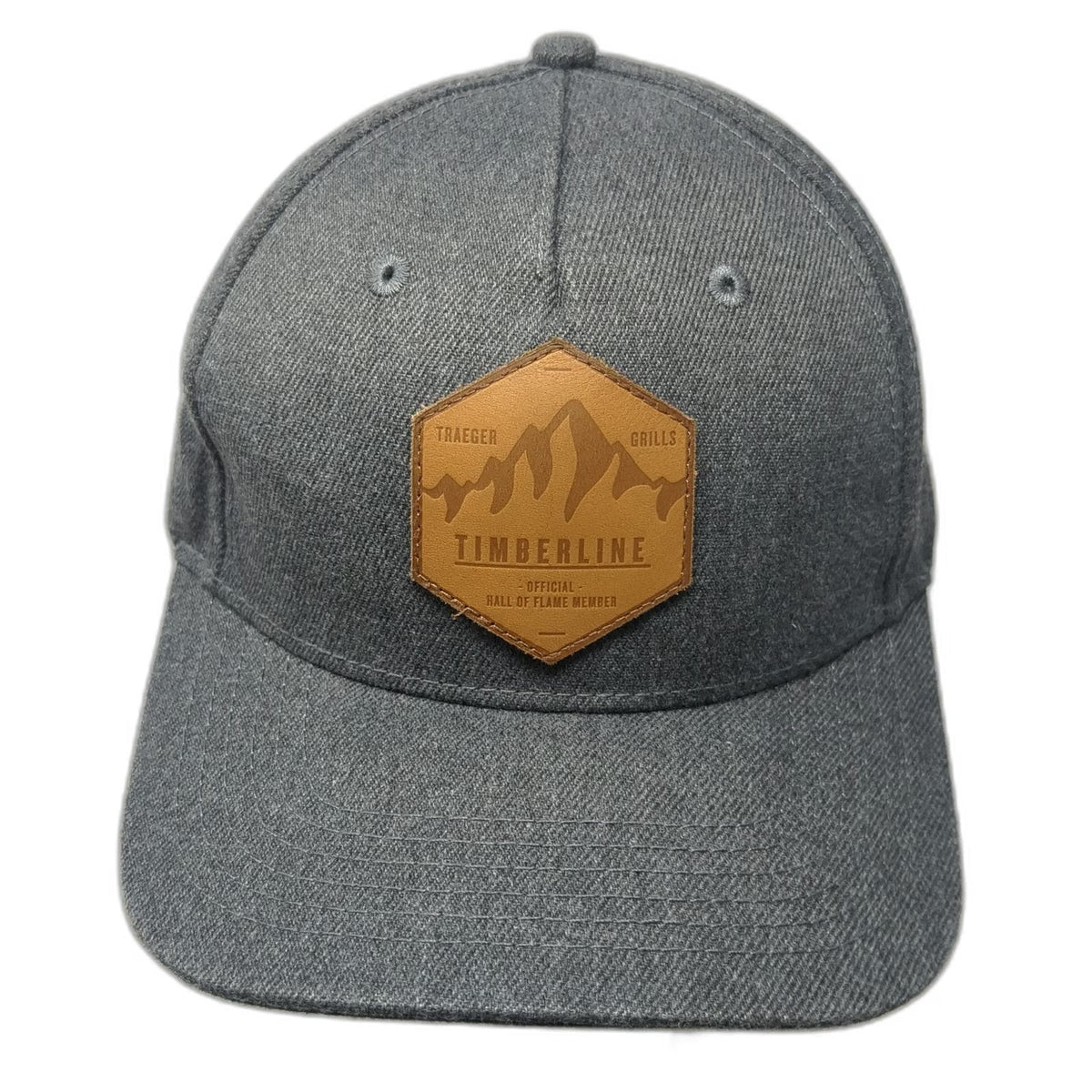 Traeger 5 Panel Gray One Size Timberline Mountain Patch Snapback BBQ Grill Hat