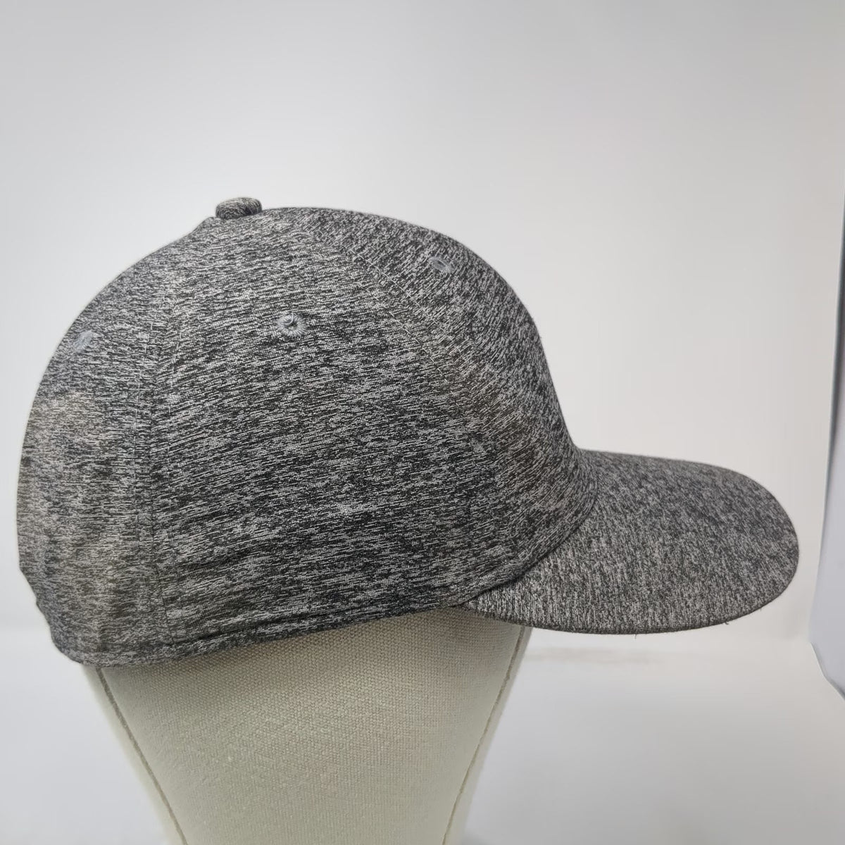 Russell Baseball Cap Gray One Size Heathered Stretch Fit Dri-Power Athletic Hat