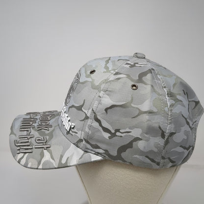 Black Eagle Gray Camo Gone Fishin Largemouth Bass One Size Baseball Cap Hat Fish