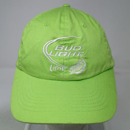 Bud Light Lime Green One Size Baseball Cap Hat Embroidered Cotton Strapback