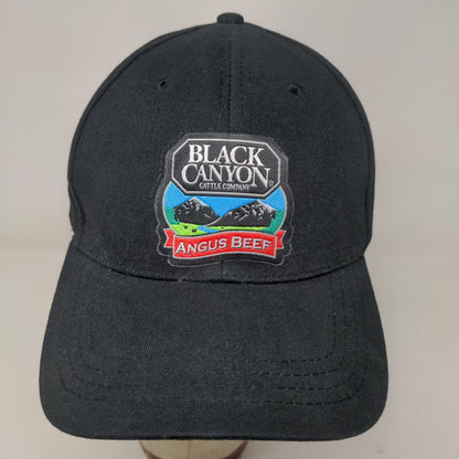 Black Canyon Angus Beef Men's Slideback Hat Black OSFA Embroidered Logo Cotton