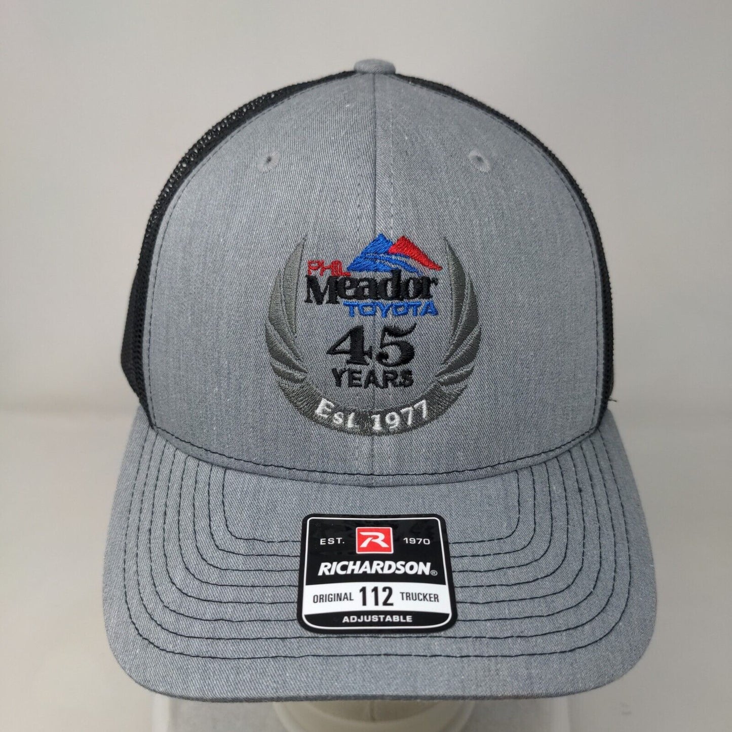 Phil Meador Toyota Snapback Trucker Hat Gray Adjustable Richardson