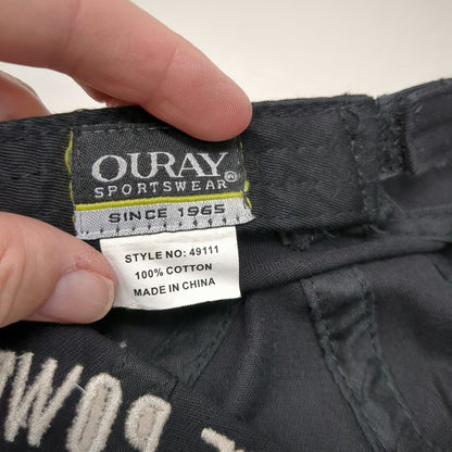 Ouray Sportswear Baseball Cap Black One Size Lake Powell 63 Cotton Strapback hat