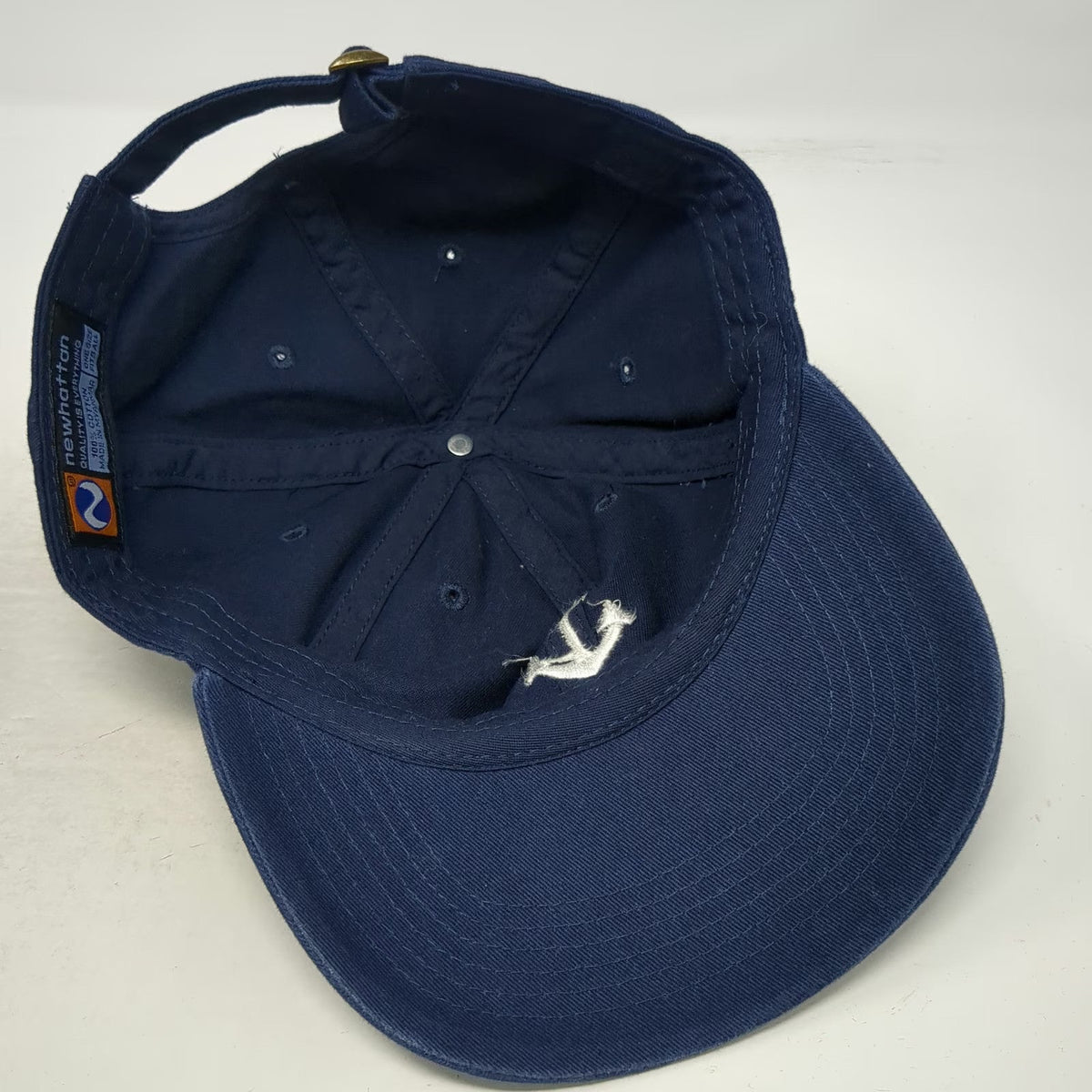 Newhattan Blue One Size Baseball Cap Anchor Nautical Embroidered Slideback Hat