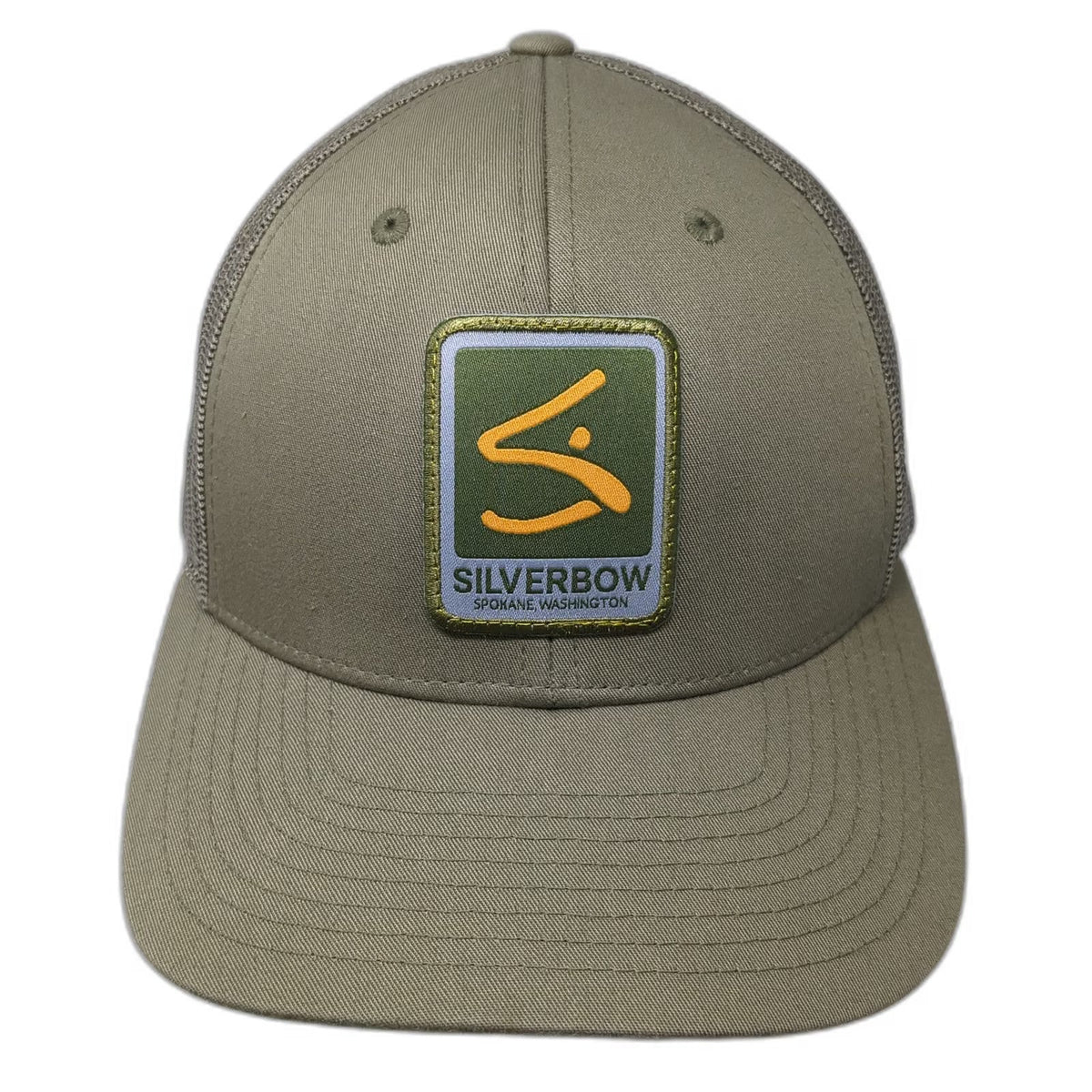Richardson Trucker Hat Green One Size Silverbow Spokane Washington Mesh Snapback