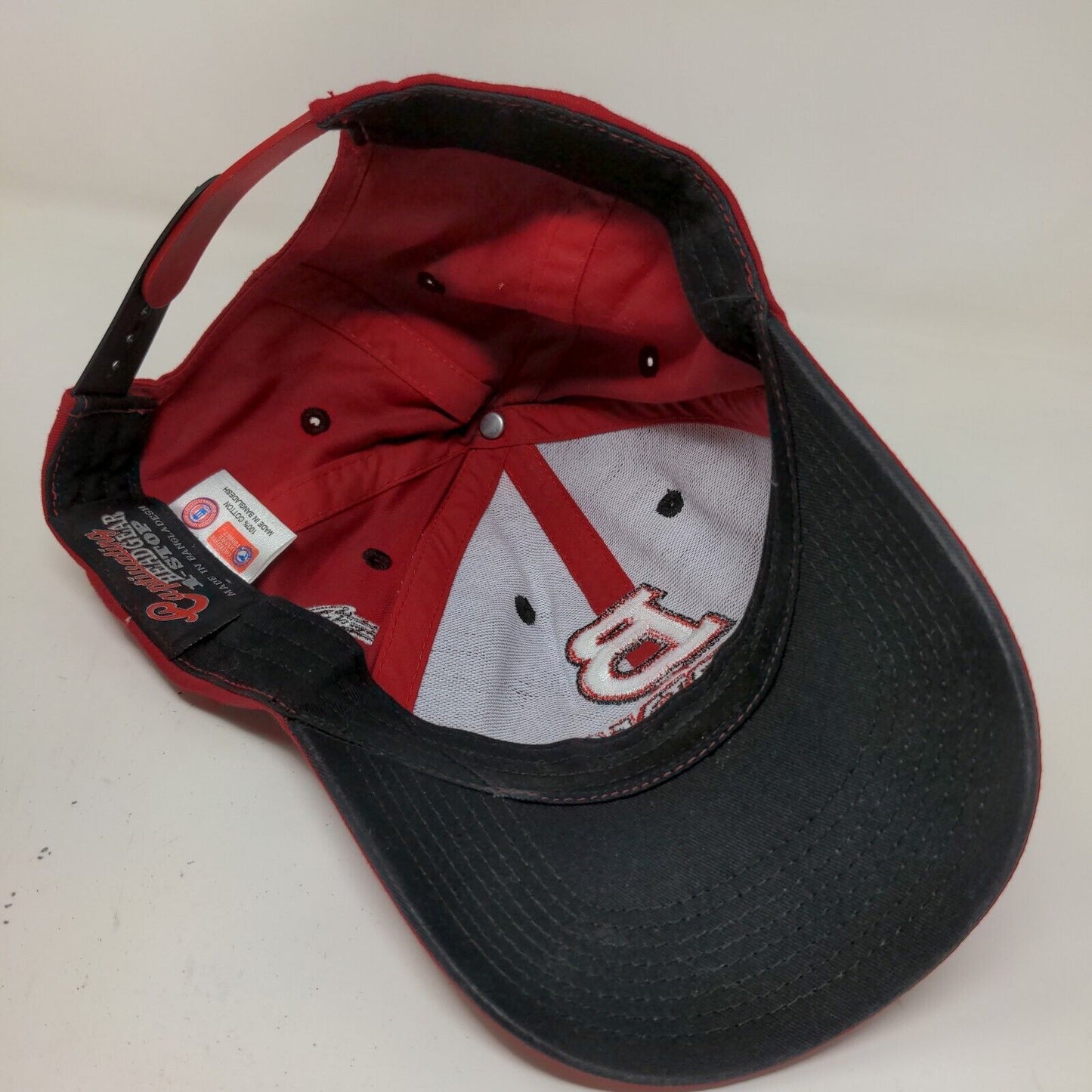 Captivating Headwear 1 Stop Men's Snapback Hat Red Ball State Cardinals Logo