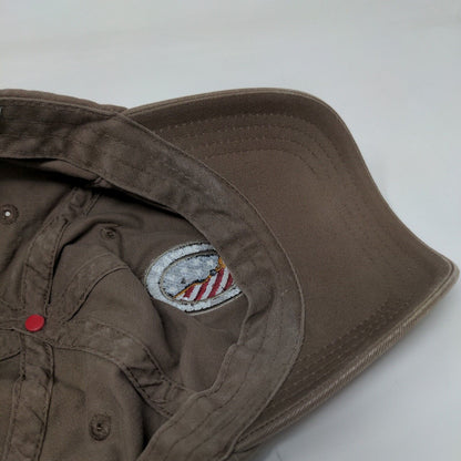 2009 US Senior Open Crooked Stick Strapback Hat Brown OS Adjustable Patriotic
