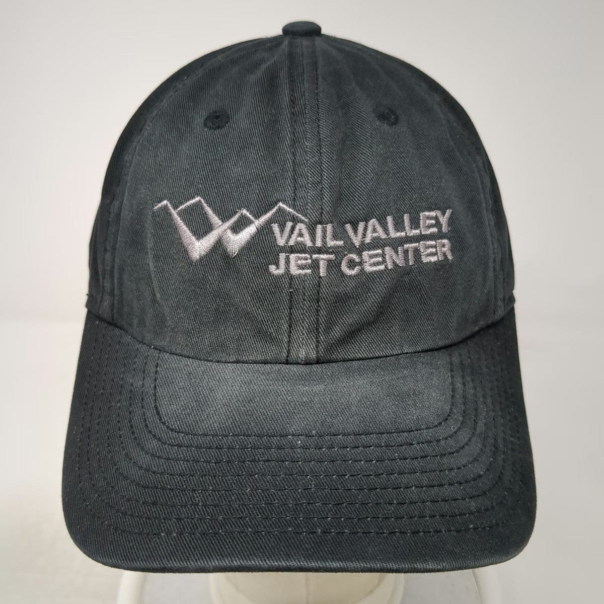 Port Authority Baseball Cap Black One Size Vail Valley Jet Center Strapback Hat