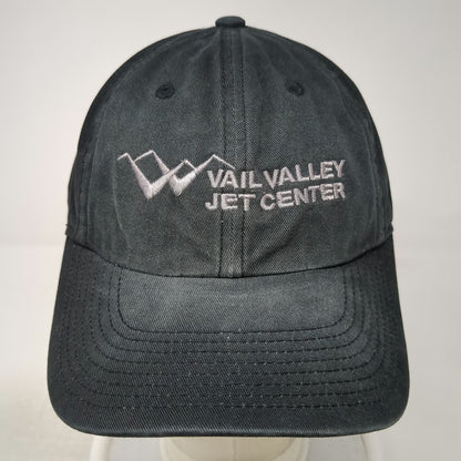 Port Authority Baseball Cap Black One Size Vail Valley Jet Center Strapback Hat
