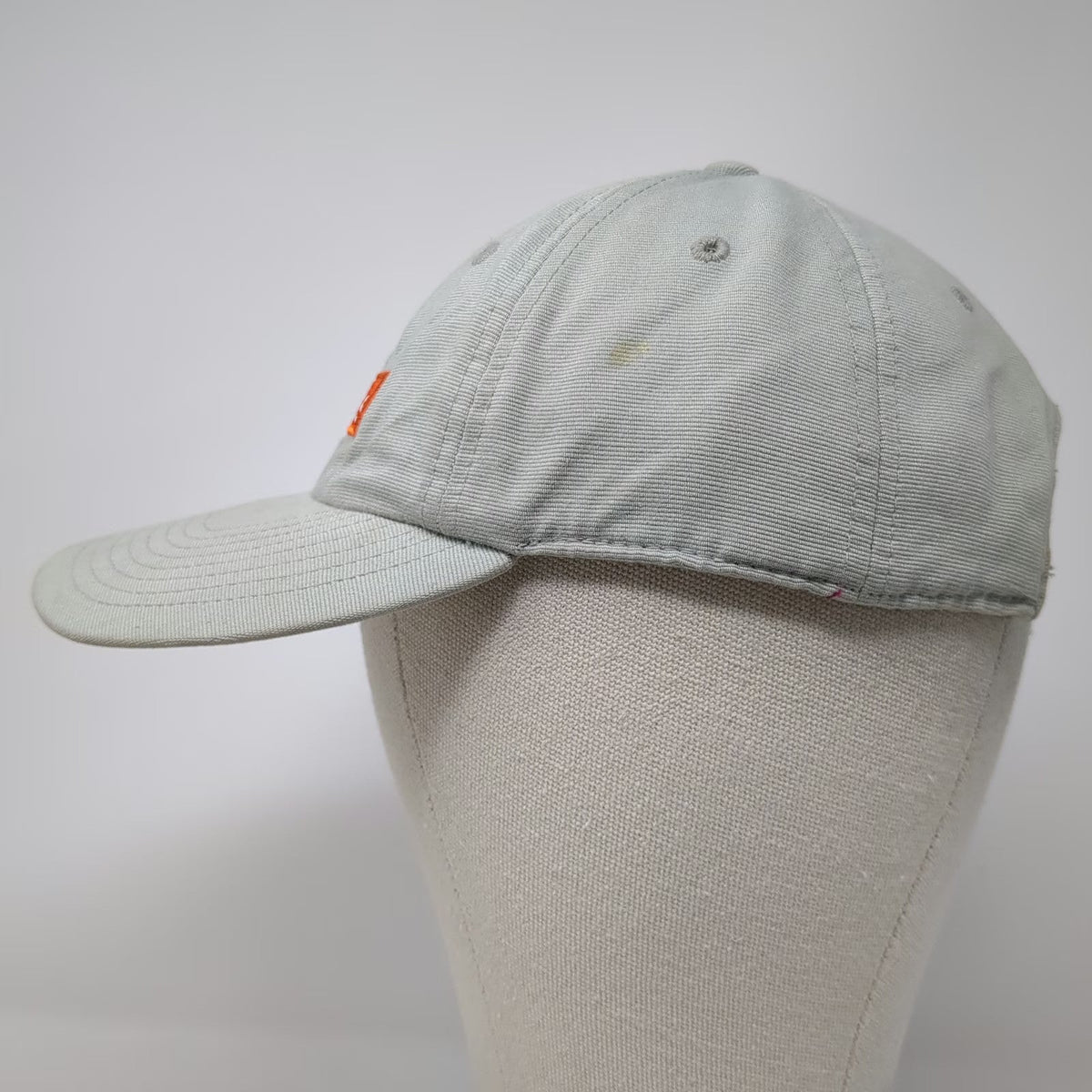 Adidas Baseball Cap Gray One Size Slideback Cotton Logo Patch Mountain Logo Hat