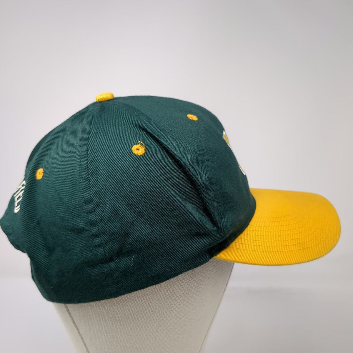 Foremost Athletic Snapback Hat Green Yellow L Wethersfield Embroidered W Logo