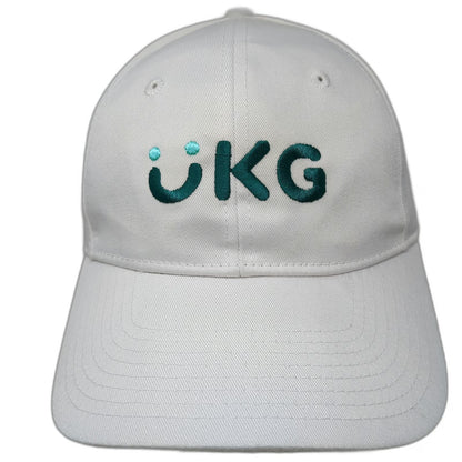 UKG Ultimate Kronos Group White Baseball Cap One Size Strapback Hat Logo Sewn