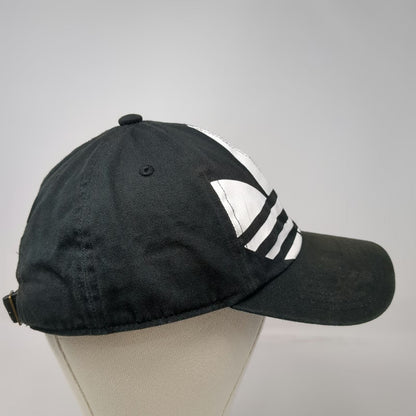 Adidas Baseball Cap Black OSFM Trefoil Logo Large Graphic Cotton Slideback Hat