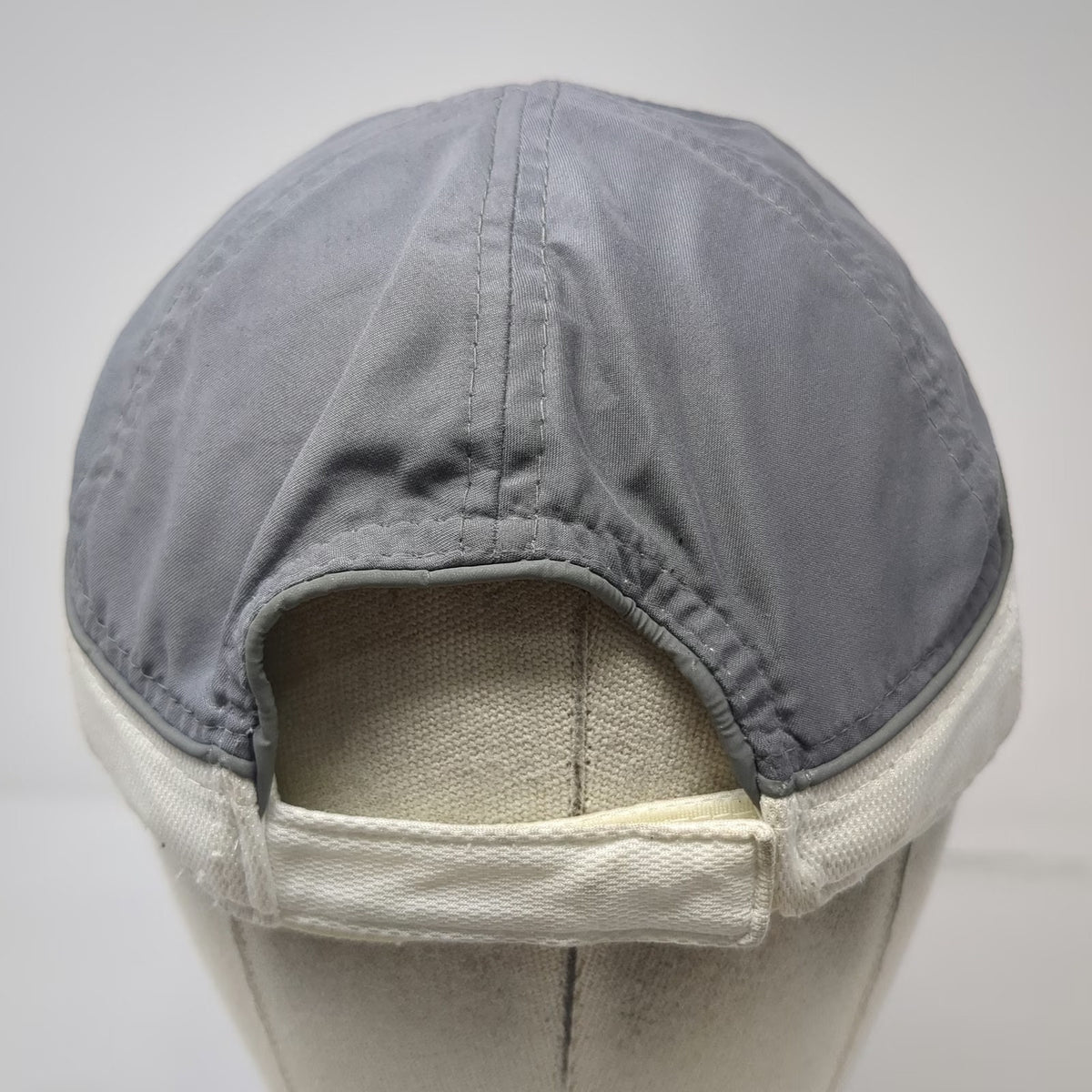 Athletic Works Baseball Cap Gray One Size Strapback Color Block Curved Brim Hat