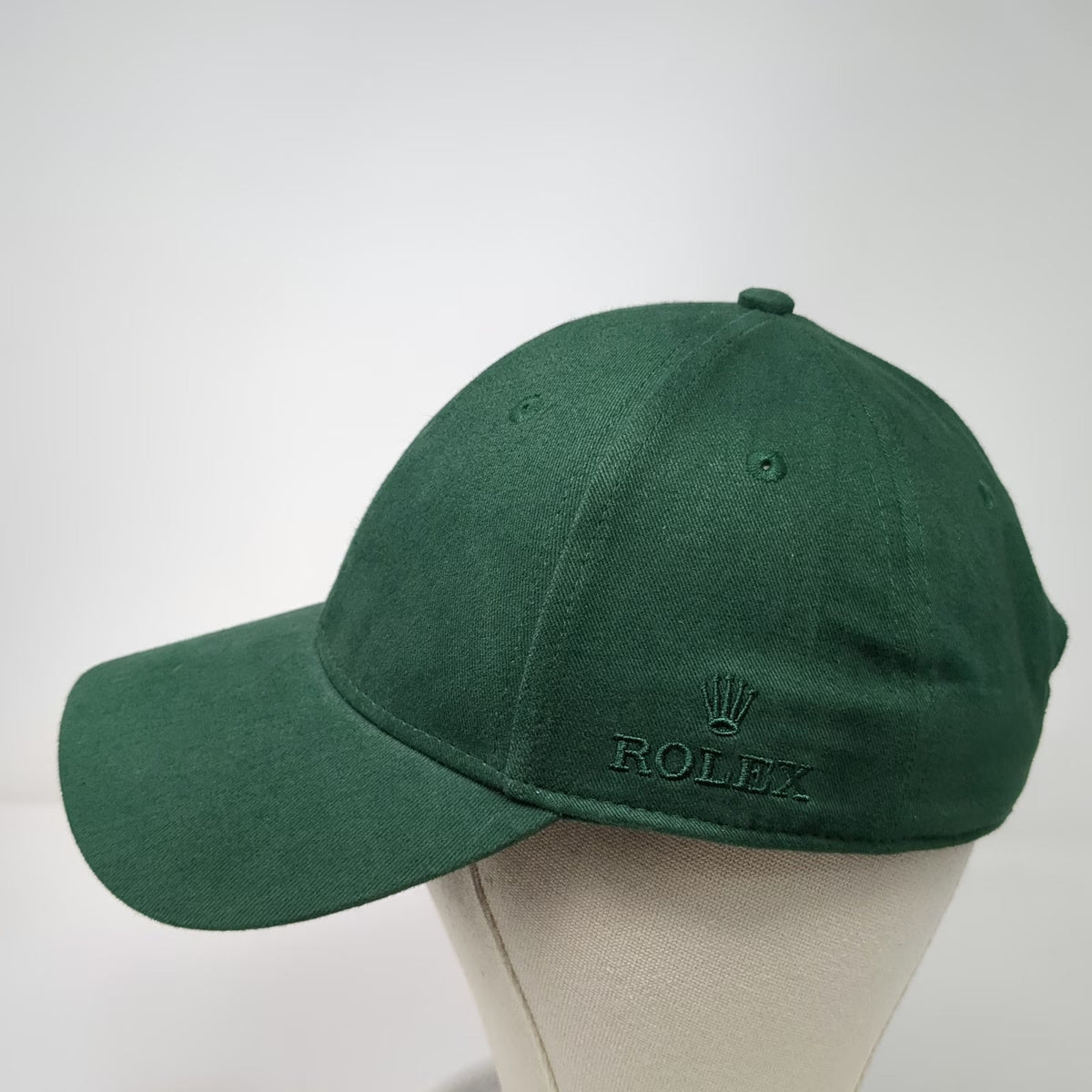 Rolex Baseball Cap Green One Size Logo Crown Slideback Adjustable Strap Hat