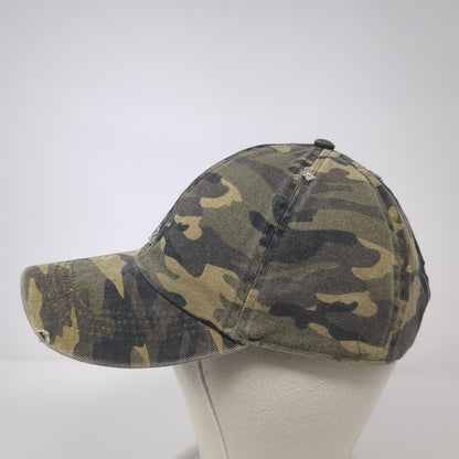 David And Young Baseball Cap Multicolor OS Adjustable Distressed Camouflage