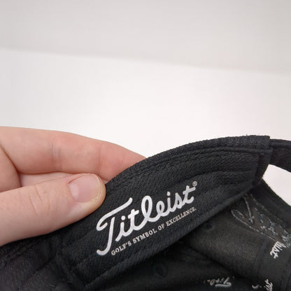 Titleist Slideback Golf Hat Black One Size Adjustable 6 Panel Solid