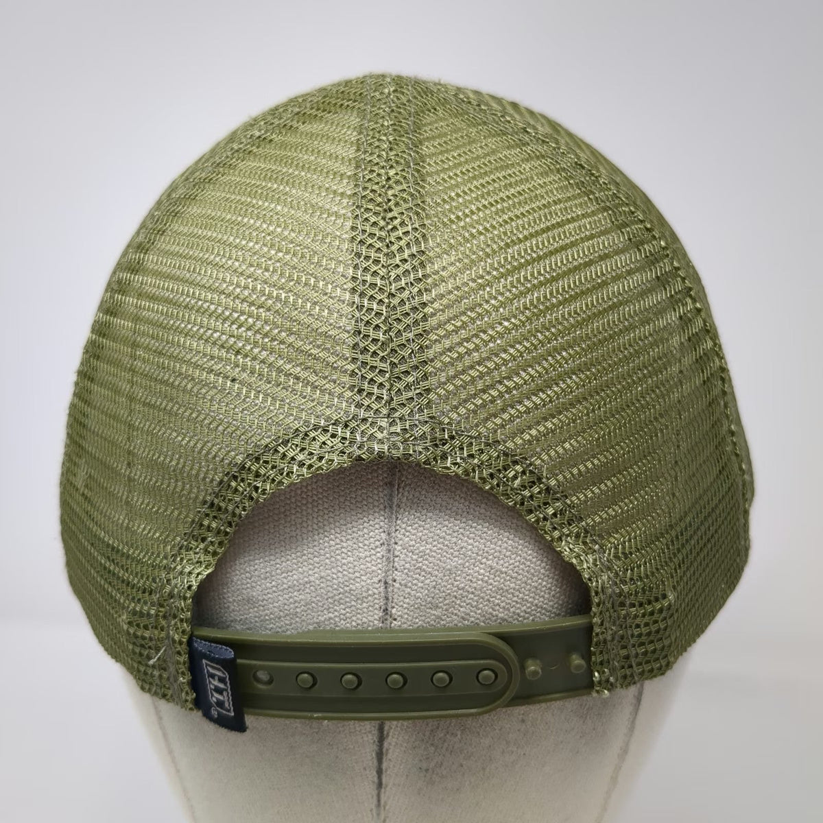 Highland Tactical Trucker Hat Green One Size Mesh Back Embroidered US Flag