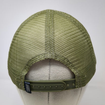 Highland Tactical Trucker Hat Green One Size Mesh Back Embroidered US Flag