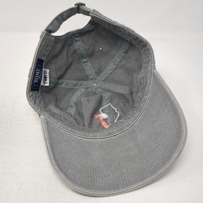 Home Free New Jersey State Outline Gray Baseball Cap Hat One Size Slideback