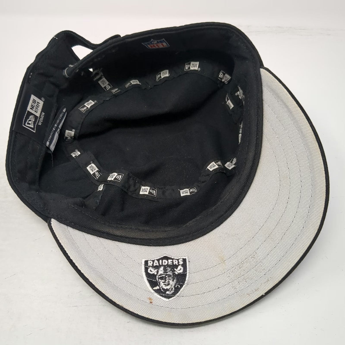 Las Vegas Raiders NFL New Era Army Cap Black Women's One Size Strapback Logo