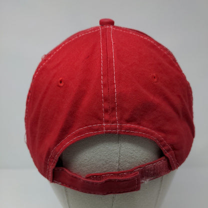Budweiser Strapback Hat Red One Size Adjustable Embroidered 6 Panel