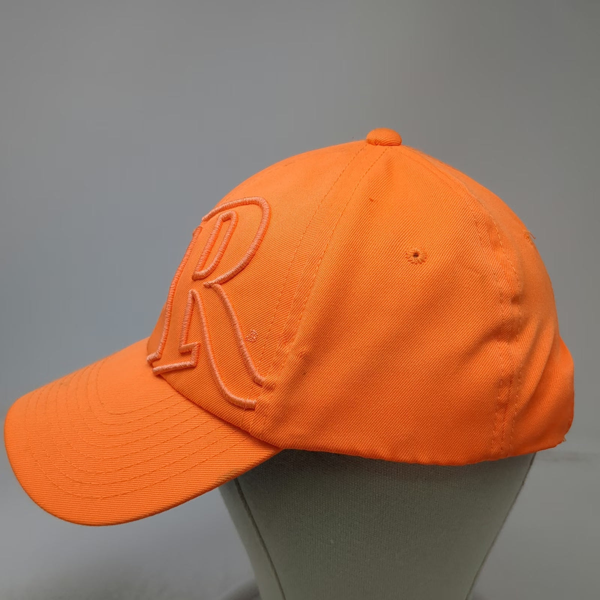 Remington Baseball Cap Orange One Size Blaze Hunting Raised Logo Field Hat Strap