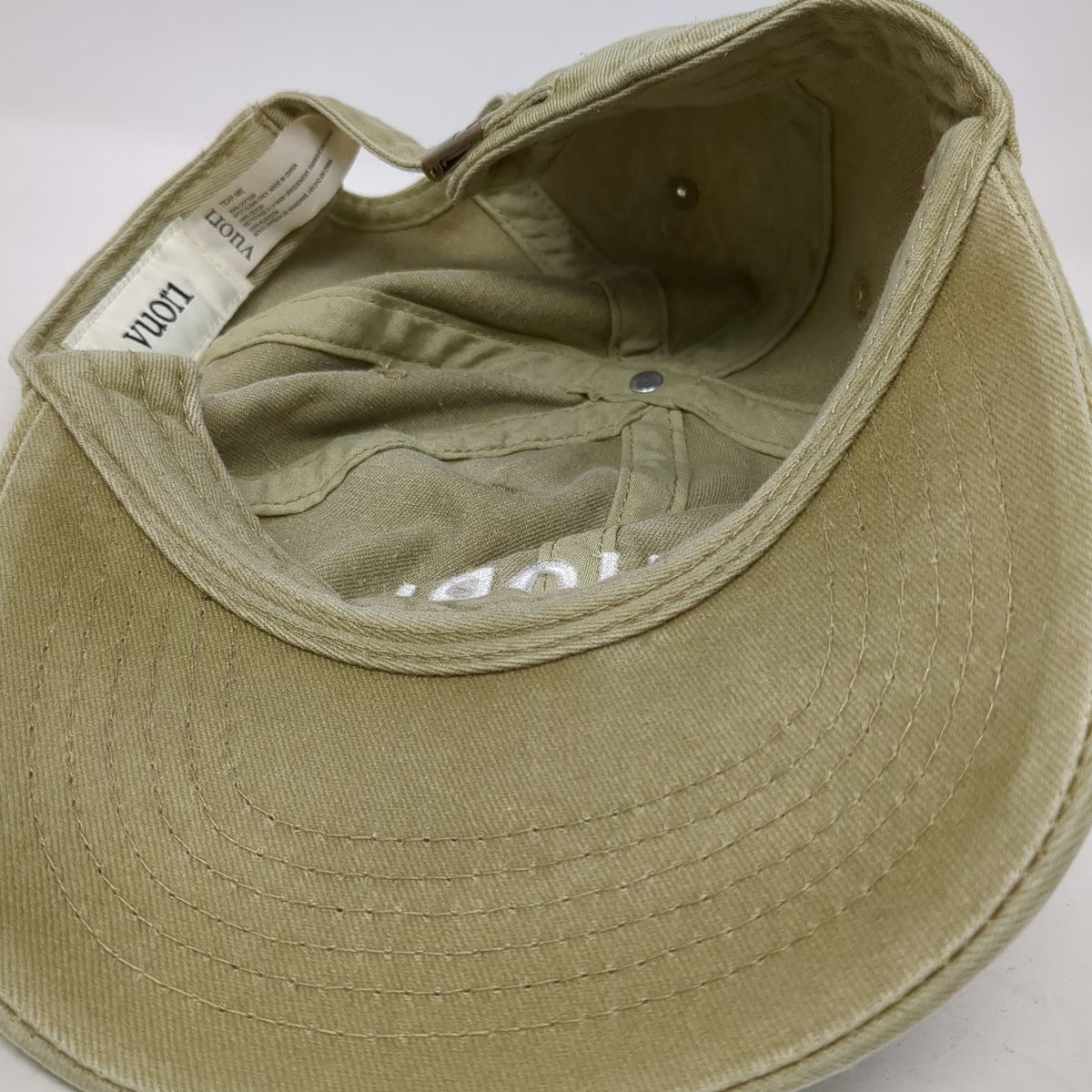 Vuori Baseball Cap Green One Size Adjustable Embroidered Cotton Slideback Hat