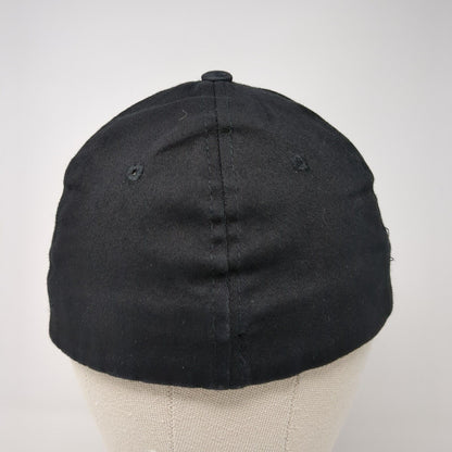 Continental Fitted Hat Black One Size Embroidered Solid Vent Holes