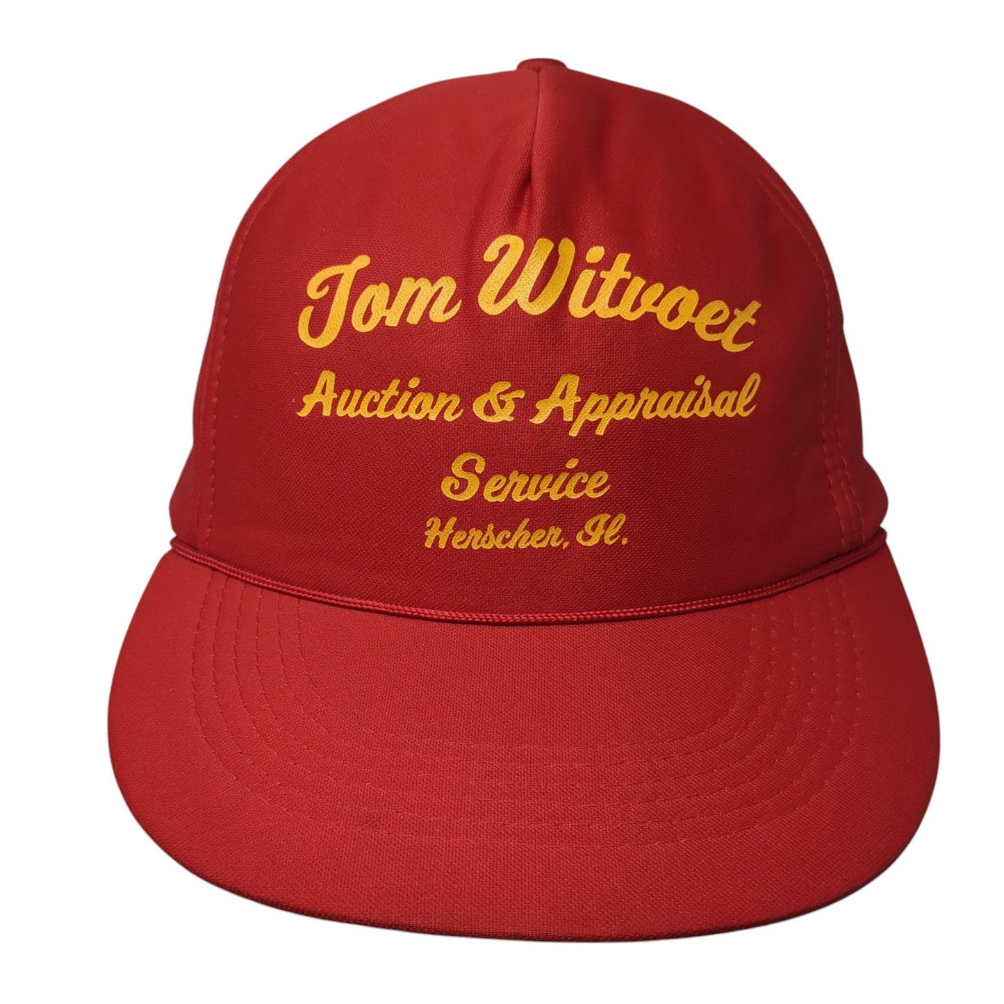 Tom Witvoet Auction & Appraisal Snapback Hat Red One Size Adjustable