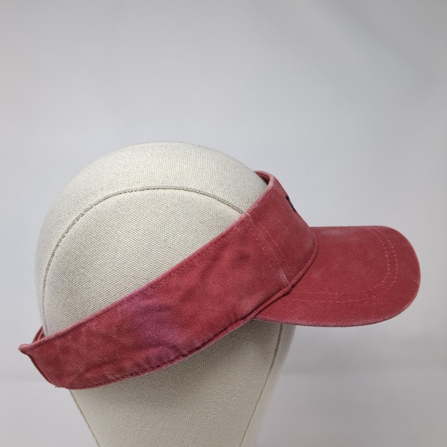 Talco Diamond Sun Visor Hat Red OSFA Adjustable Embroidered Adjustable Legend