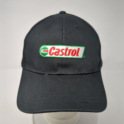 Castrol Strapback Hat Black One Size Adjustable Embroidered 6 Panel