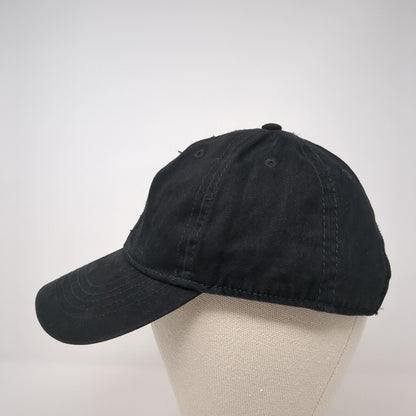 Unbranded Slideback Hat Black Soot 6 Panel Vent Holes Blank Outdoor