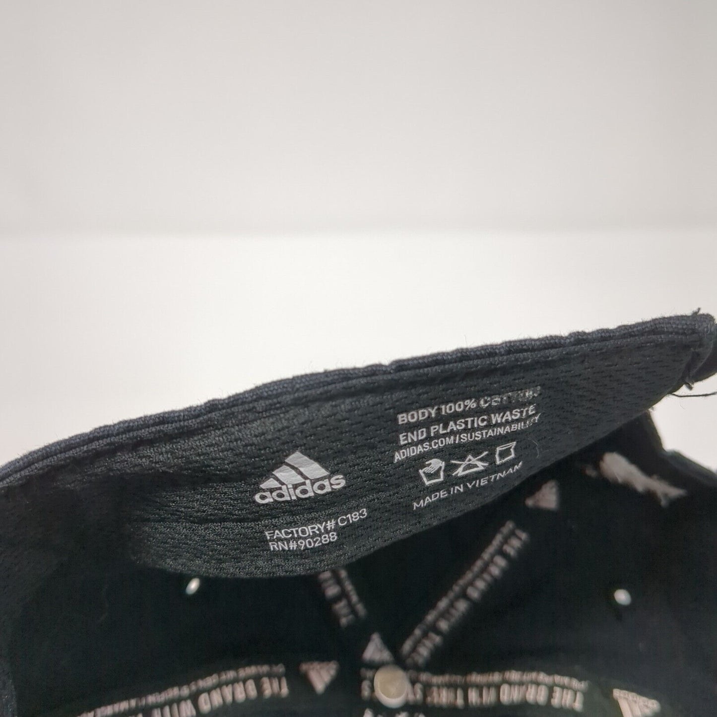 Adidas Aeroready Slideback Hat Black One Size 3 Stripes Logo Adjustable