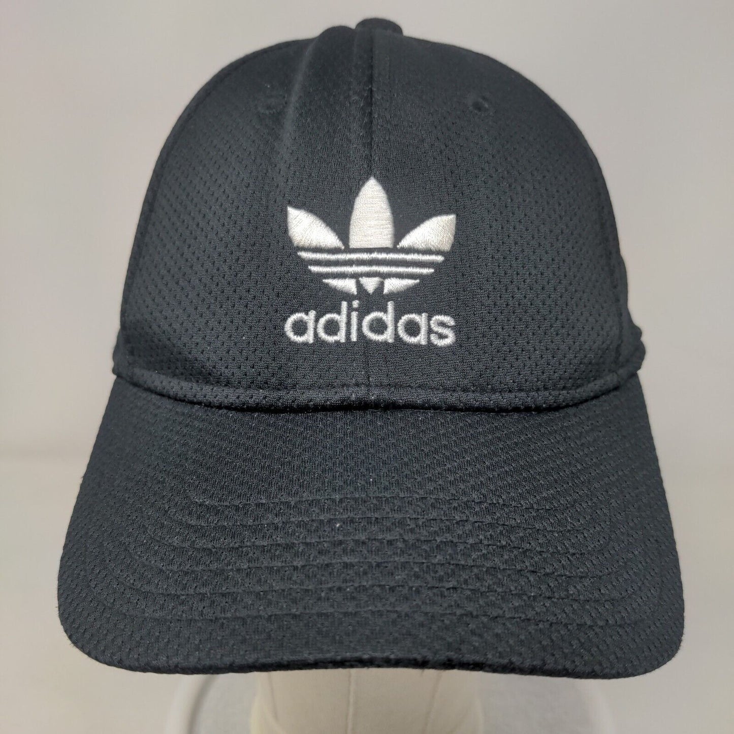 Adidas Fitted Hat Black S/M Lightweight Breathable Embroidered