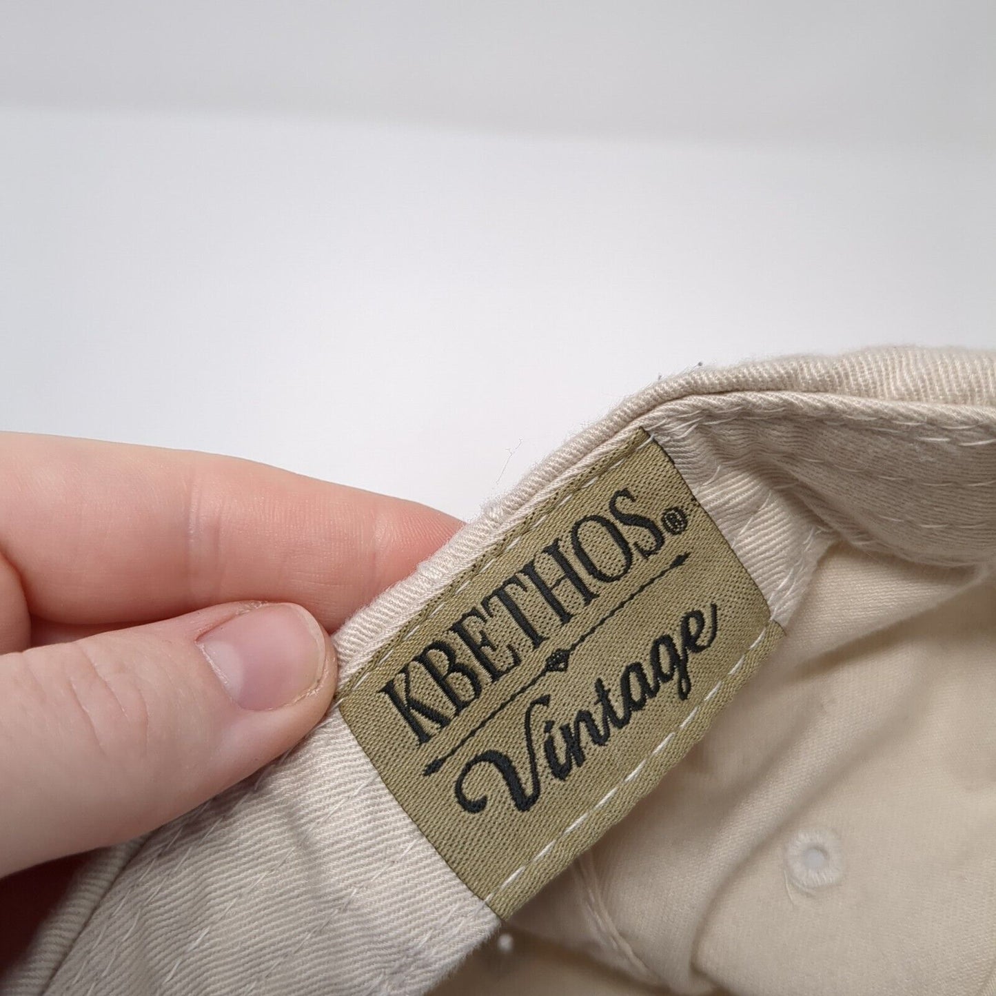 The Adventure Begins Strapback Hat Tan OS Adjustable Distressed KB ETHOS Vintage