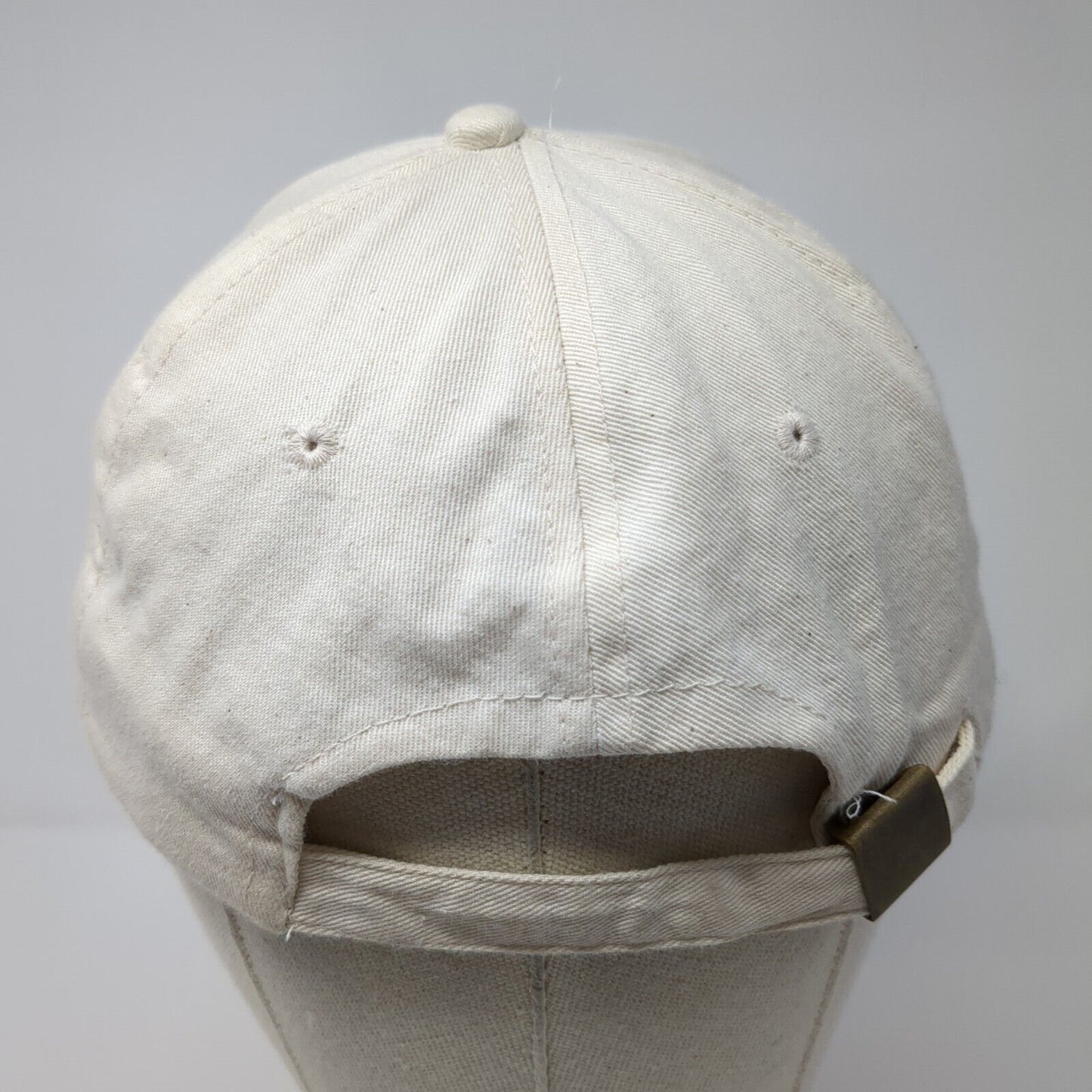 Alaska Slideback Hat Cream OSFA Adjustable Embroidered Solid 6 Panel