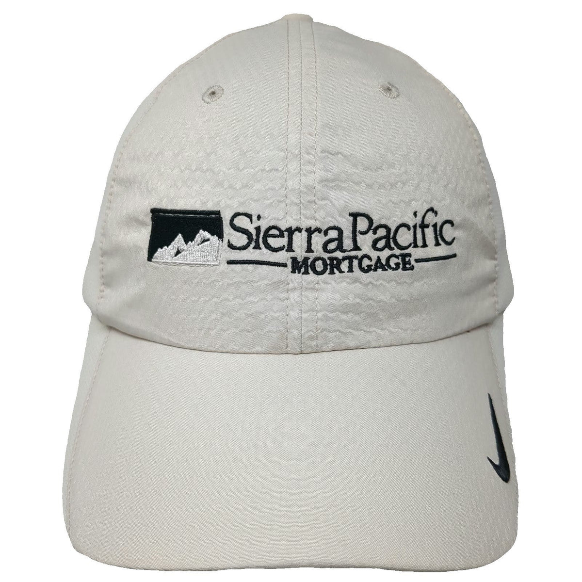 Nike Baseball Cap Beige Black One Size Sierra Pacific Mortgage Golf Hat Swoosh