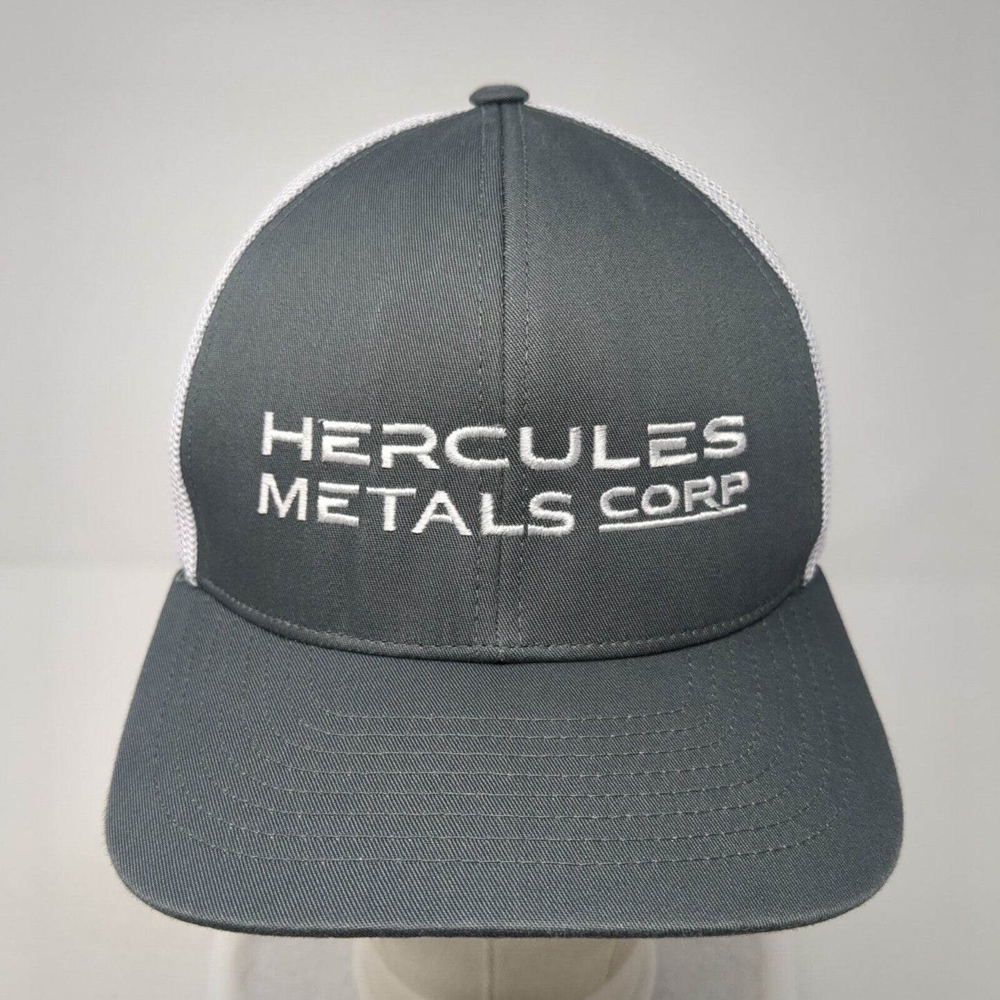 Hercules Metals Corp Snapback Trucker Hat Gray One Size Mesh Pacific Headwear