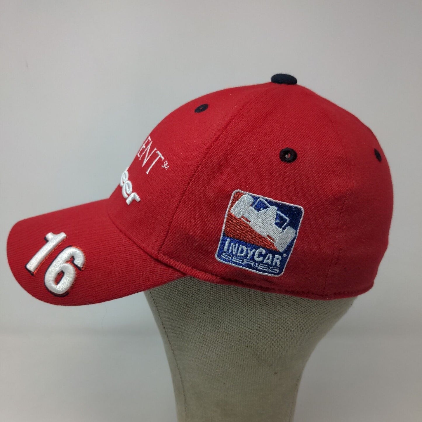 Targent Pioneer Men's Fitted Hat Red OSFA Embroidered #16 Rahal Letterman Racing